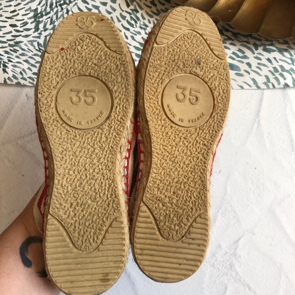 Espadrill Rainbow Striped Canvas French Shoes 35 - Picture 7 of 8